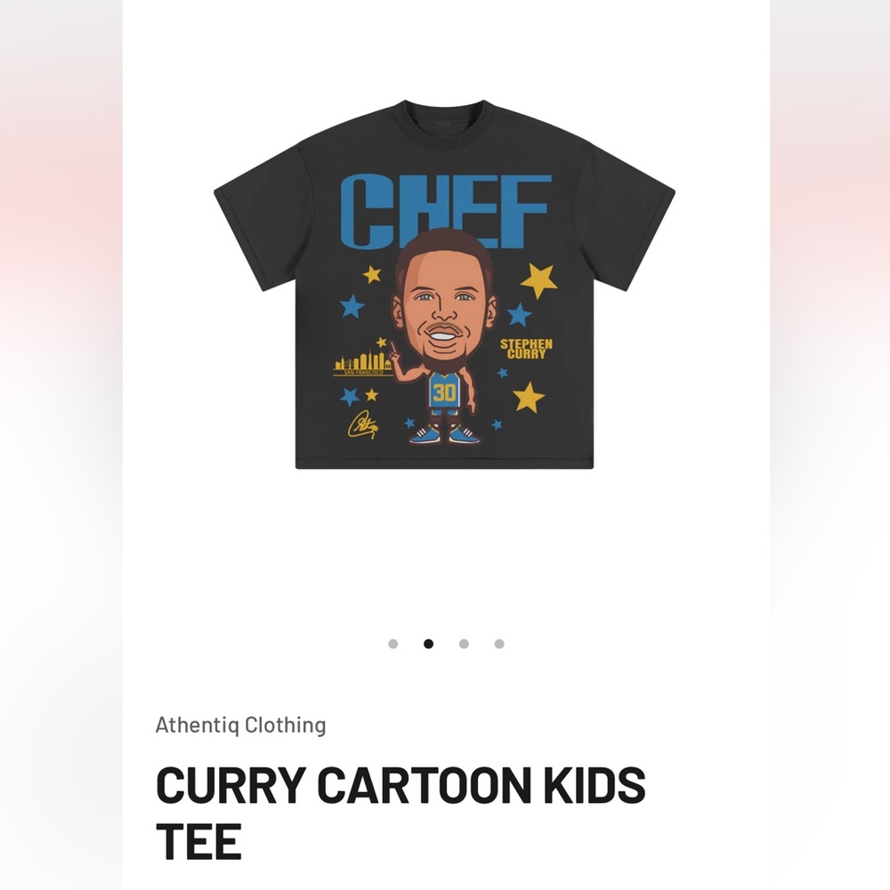 Black Chef Cartoon Kids Tee